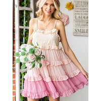Color matching sling strapless dress sweet 6110247