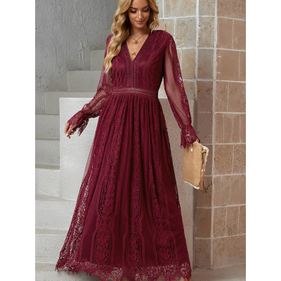 Lace lace cutout dress for women 6111296