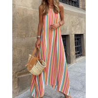 Summer sleeveless dress printed boho maxi dress 6114882