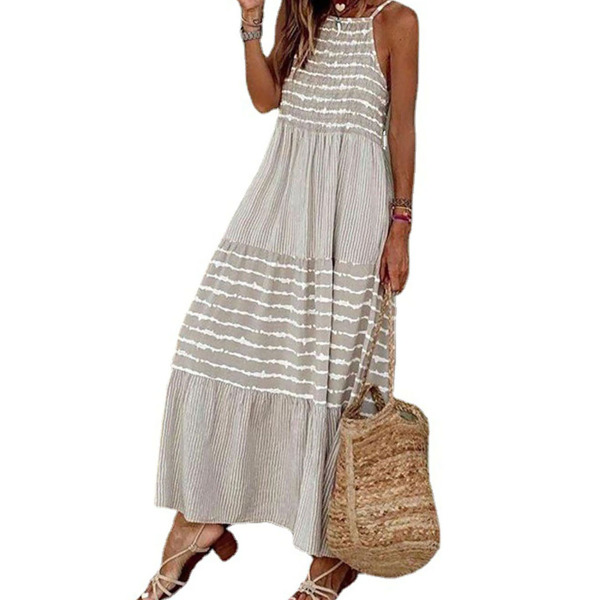 Summer striped contrast dress straps 6111545