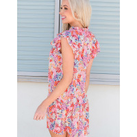 Floral sleeveless dress knee-length skirt 6114892