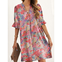 Personalized floral dress knee-length skirt 6114674