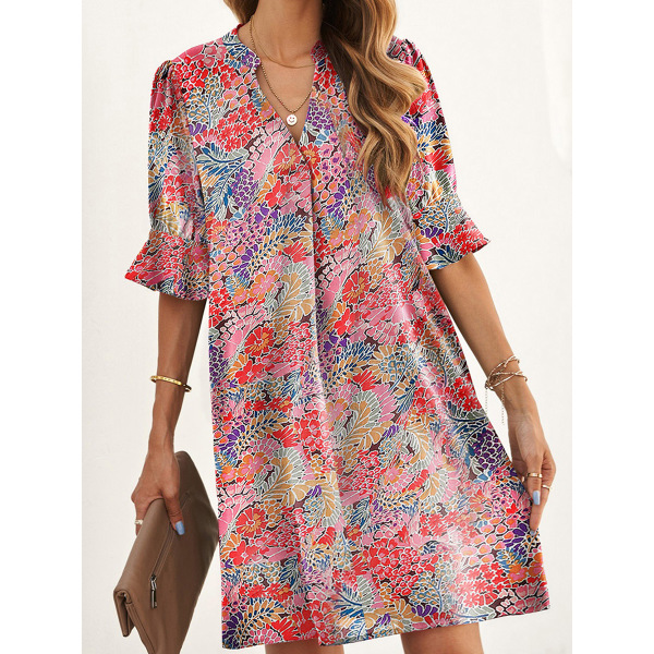 Personalized floral dress knee-length skirt 6114674