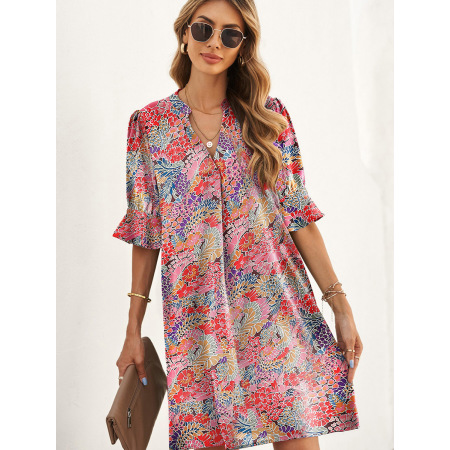 Personalized floral dress knee-length skirt 6114674