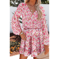 Autumn new chiffon dress floral skirt 6110742