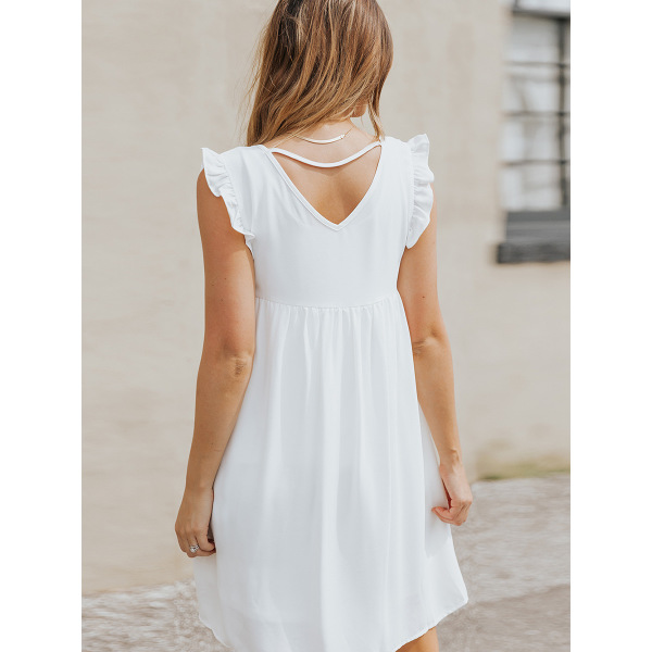 Double tulle sleeveless loose design dress 221368
