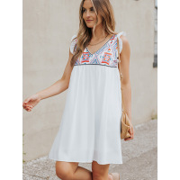 Double tulle sleeveless loose design dress 221368