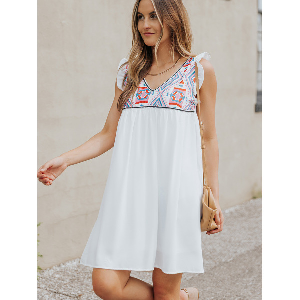 Double tulle sleeveless loose design dress 221368