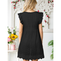 Black sexy Slim sleeveless dress 6115071