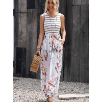 Color contrast striped dress Sleeveless dress 619679