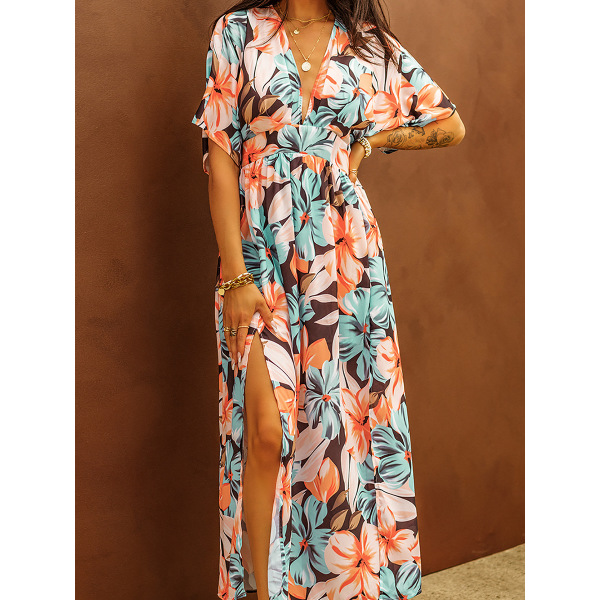 Floral print maxi dress 619757