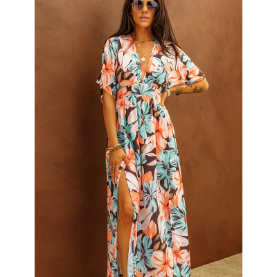 Floral print maxi dress 619757