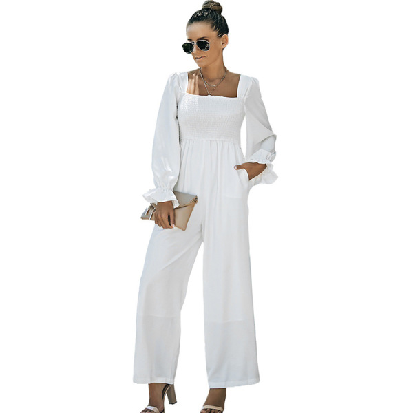 High-waisted romper with waist cut trousers for women 6411254
