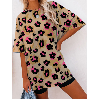 Thin round neck loose pullover top 25219373